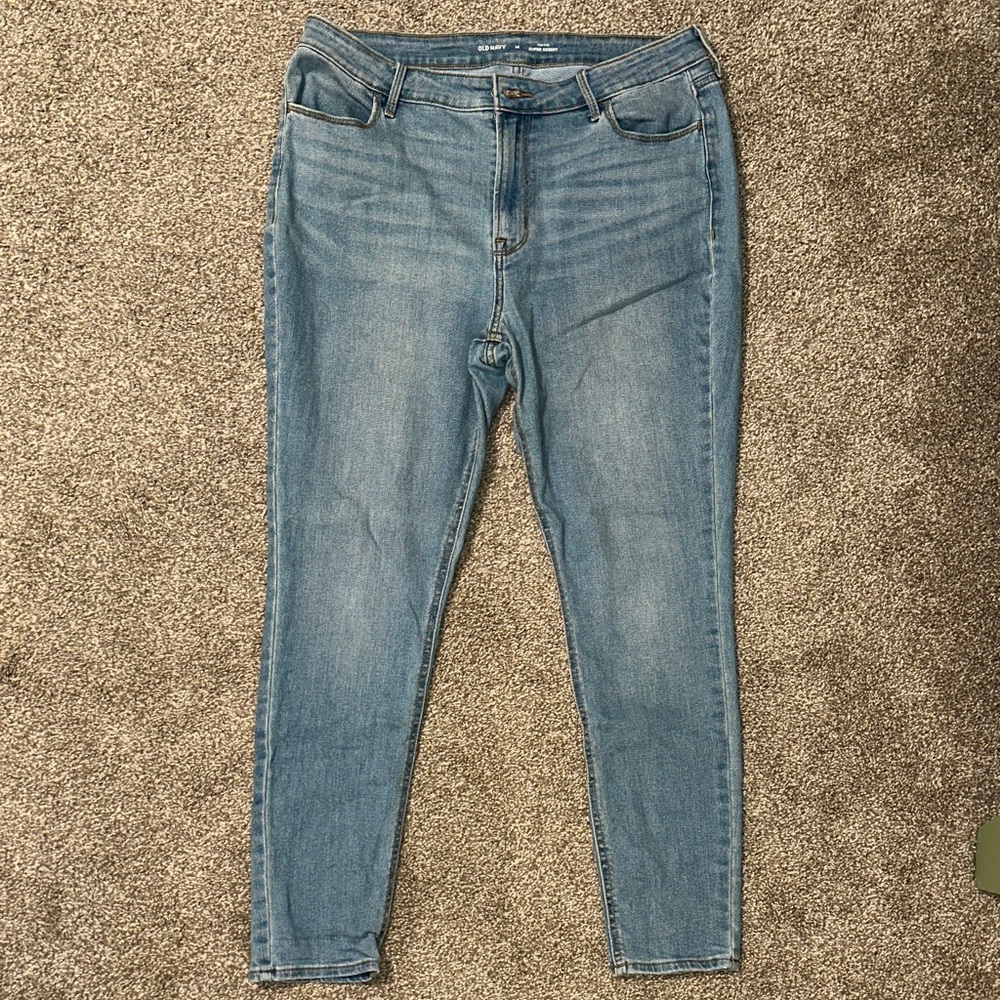 Old Navy Light Blue Women's Super Skinny Jeans- Stretchy!